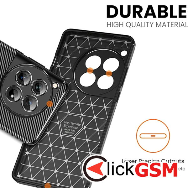 Techsuit - CarbonFiber - OnePlus 12 - Black