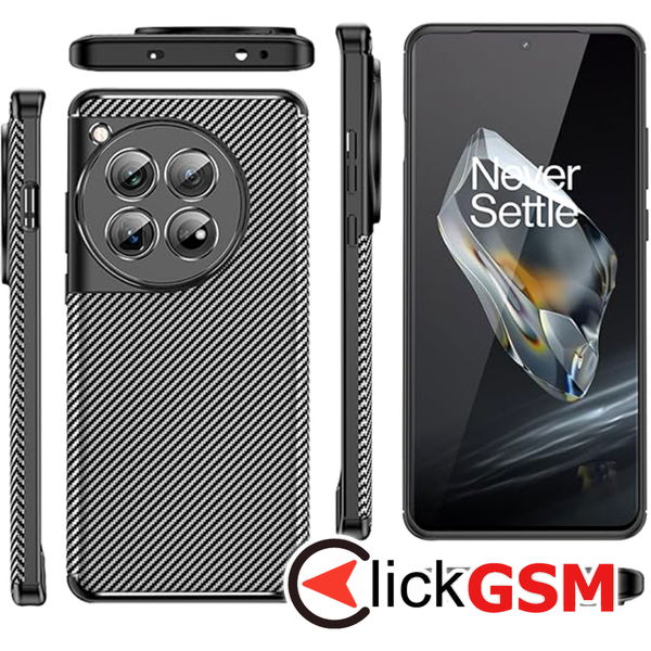 Techsuit - CarbonFiber - OnePlus 12 - Black