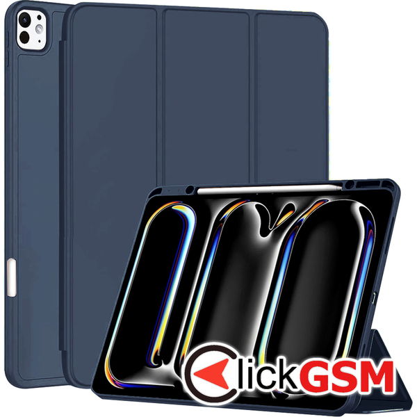 Techsuit - Flex Trifold (with Pencil Holder) - iPad Pro 13 (2024) - Dark Blue