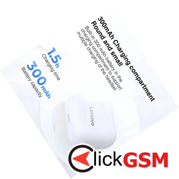 Lenovo - Wireless Earbuds ThinkPlus LivePods (LP40) - Bluetooth 5.0, Wireless, Half-In-Ear - Black