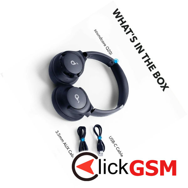 Anker - Wireless Headphones Life Q20i (A3004G31) - Bluetooth, Hybrid Active Noise Cancelling, Dual-Connections - Blue