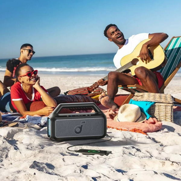 Anker - Wireless Speaker Soundcore Boom 2 (A3138011) - Bluetooth 5.3, RGB Lights, IPX7, BassUp - Black