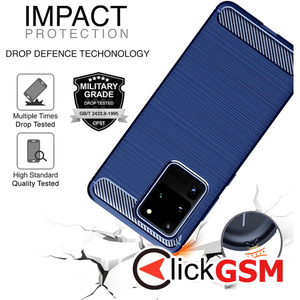 Techsuit - Carbon Silicone - Samsung Galaxy A23 4G / A23 5G - Blue