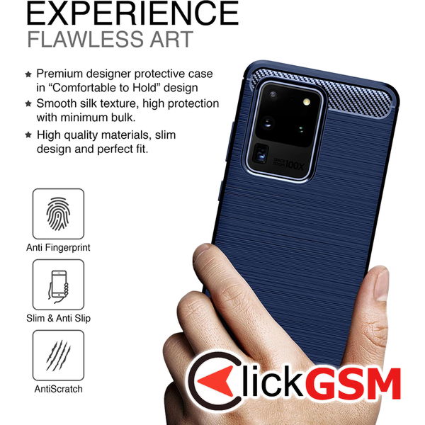 Techsuit - Carbon Silicone - Samsung Galaxy A23 4G / A23 5G - Blue