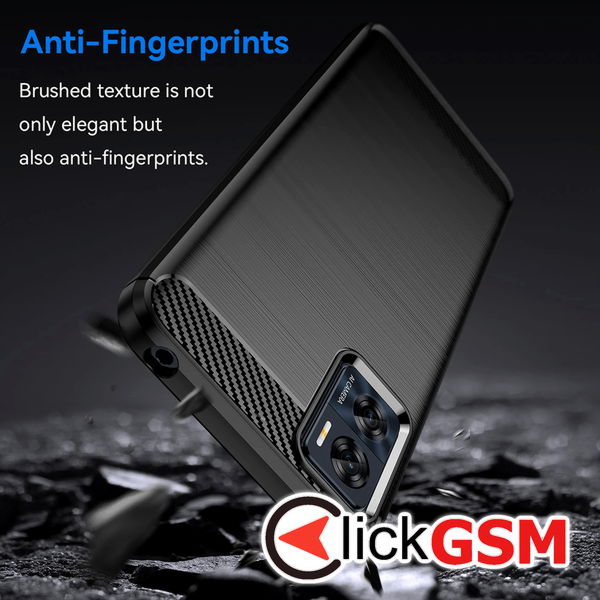 Techsuit - Carbon Silicone - Motorola Moto E22 / Moto E22i - Blue