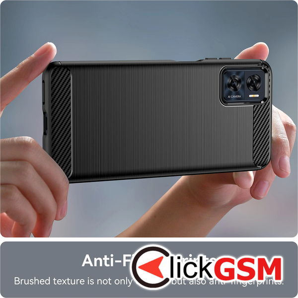 Techsuit - Carbon Silicone - Motorola Moto E22 / Moto E22i - Blue