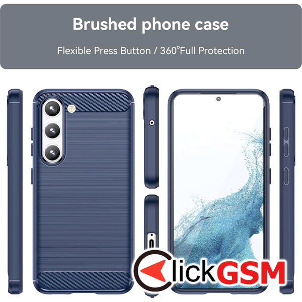 Techsuit - Carbon Silicone - Samsung Galaxy S23 Plus - Blue