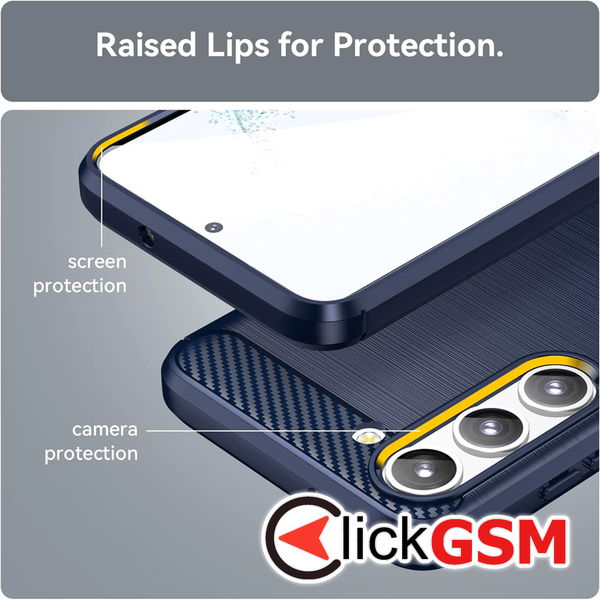 Techsuit - Carbon Silicone - Samsung Galaxy S23 Plus - Blue