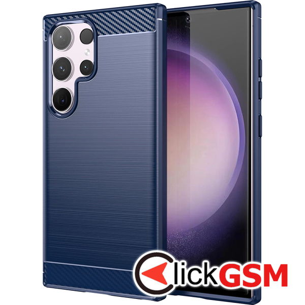 Techsuit - Carbon Silicone - Samsung Galaxy S23 Ultra - Blue