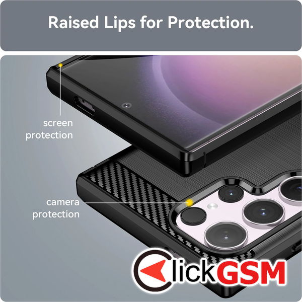 Techsuit - Carbon Silicone - Samsung Galaxy S23 Ultra - Blue