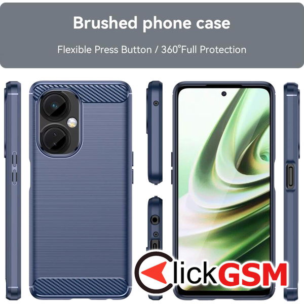 Techsuit - Carbon Silicone - OnePlus Nord CE 3 Lite - Blue