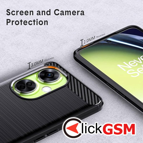 Techsuit - Carbon Silicone - OnePlus Nord CE 3 Lite - Blue