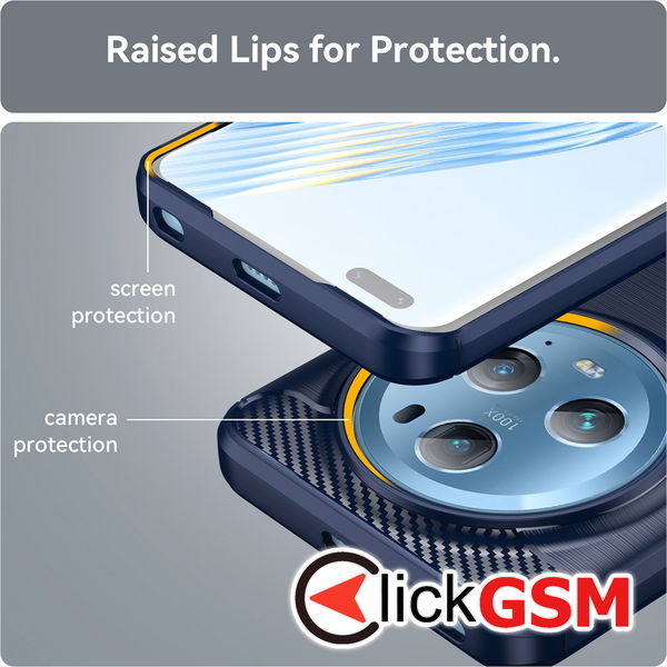 Techsuit - Carbon Silicone - Honor Magic5 Pro - Blue