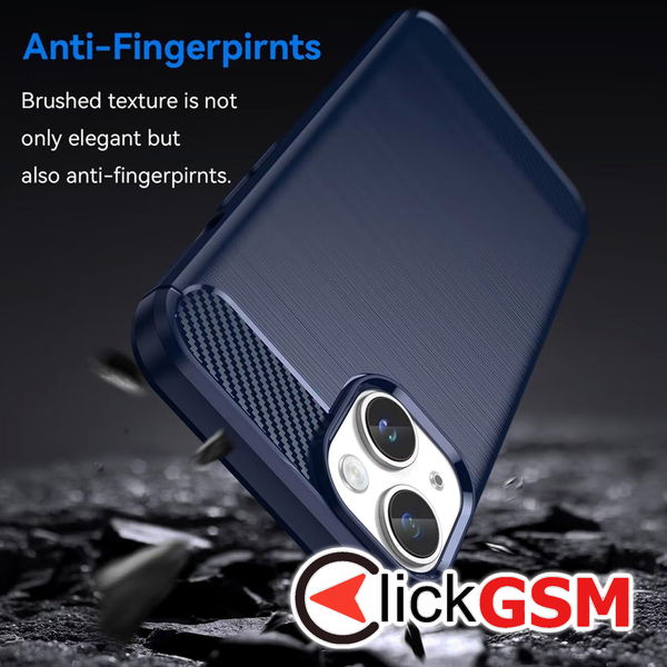 Techsuit - Carbon Silicone - iPhone 15 Plus - Blue