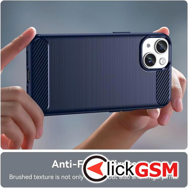 Techsuit - Carbon Silicone - iPhone 15 Plus - Blue