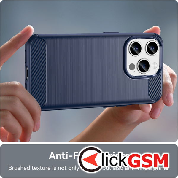 Techsuit - Carbon Silicone - iPhone 15 Pro Max - Blue