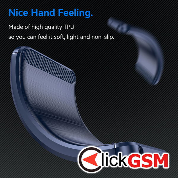 Techsuit - Carbon Silicone - iPhone 15 Pro Max - Blue