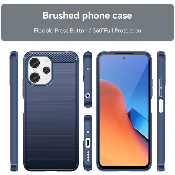 Techsuit - Carbon Silicone - Xiaomi Redmi 12 4G / 12 5G - Blue