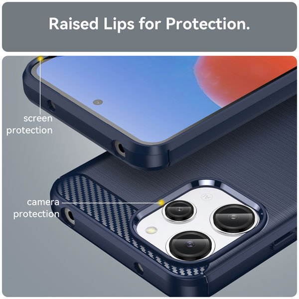 Techsuit - Carbon Silicone - Xiaomi Redmi 12 4G / 12 5G - Blue