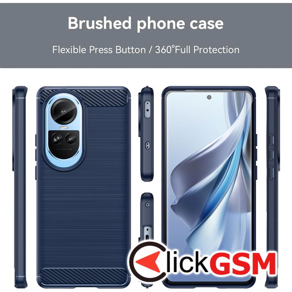 Techsuit - Carbon Silicone - Oppo Reno10 / Reno10 Pro - Blue