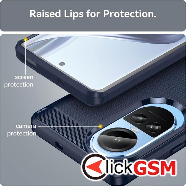 Techsuit - Carbon Silicone - Oppo Reno10 / Reno10 Pro - Blue