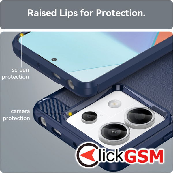 Techsuit - Carbon Silicone - Xiaomi 13T / 13T Pro - Blue