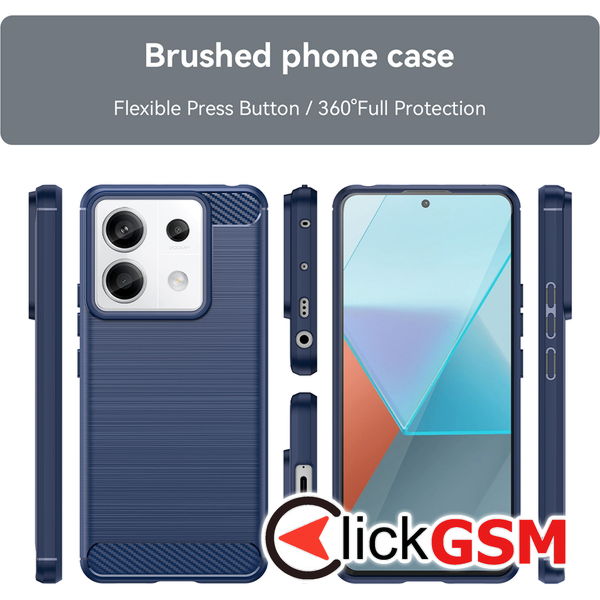 Techsuit - Carbon Silicone - Xiaomi 13T / 13T Pro - Blue