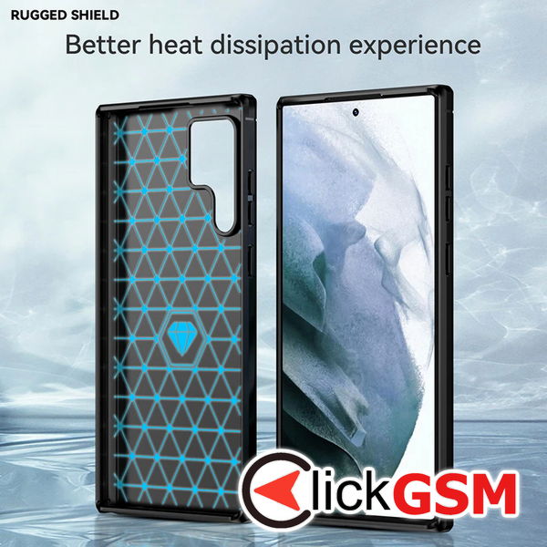 Techsuit - Carbon Silicone - Samsung Galaxy S24 Ultra - Blue