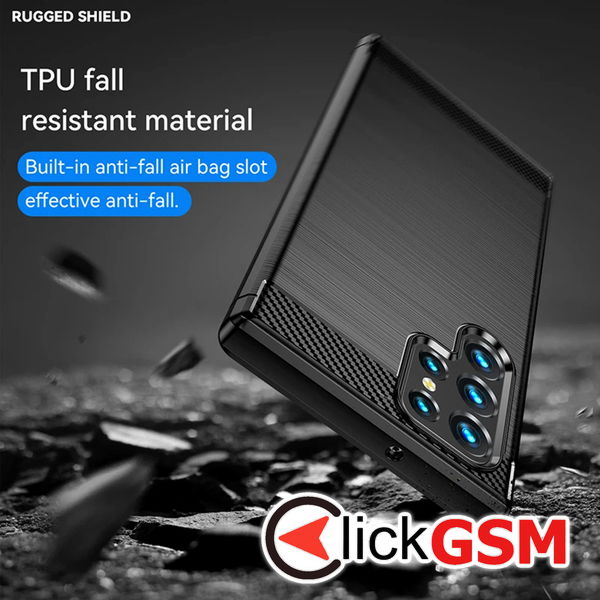 Techsuit - Carbon Silicone - Samsung Galaxy S24 Ultra - Blue