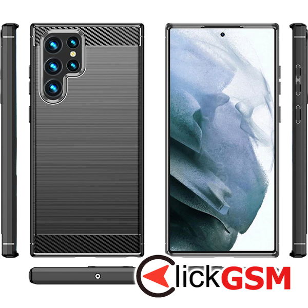 Techsuit - Carbon Silicone - Samsung Galaxy S24 Ultra - Blue