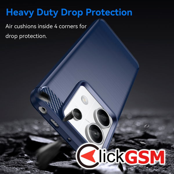 Techsuit - Carbon Silicone - Xiaomi Redmi Note 13 Pro 5G / Poco X6 - Blue