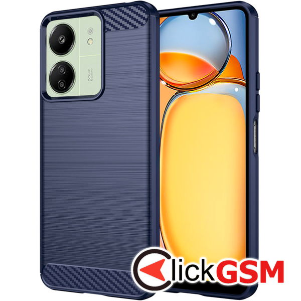 Techsuit - Carbon Silicone - Xiaomi Redmi 13C 4G / 13C 5G / C65 - Blue
