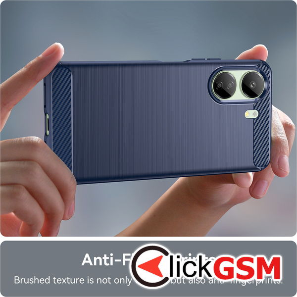 Techsuit - Carbon Silicone - Xiaomi Redmi 13C 4G / 13C 5G / C65 - Blue