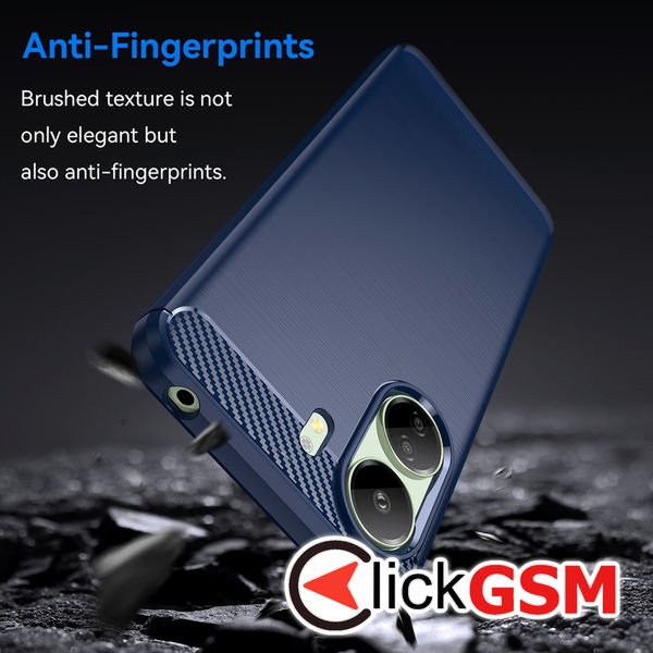 Techsuit - Carbon Silicone - Xiaomi Redmi 13C 4G / 13C 5G / C65 - Blue