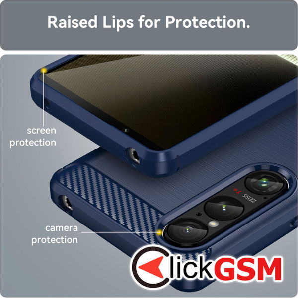 Techsuit - Carbon Silicone - Honor Magic6 Lite - Blue