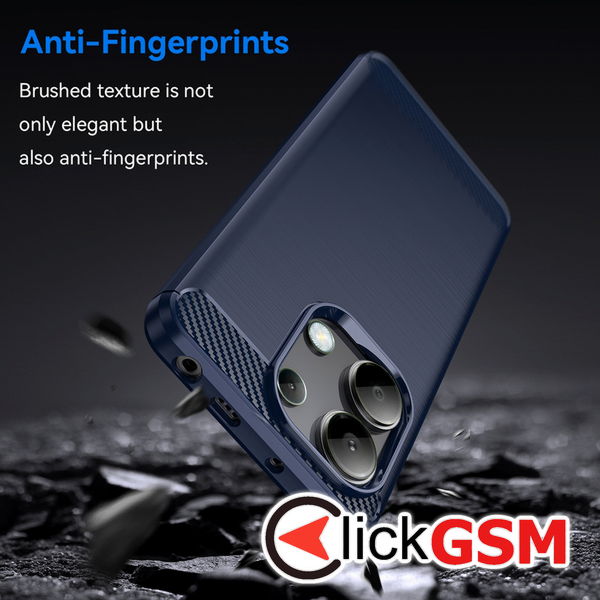 Techsuit - Carbon Silicone - Xiaomi Redmi Note 13 4G - Blue