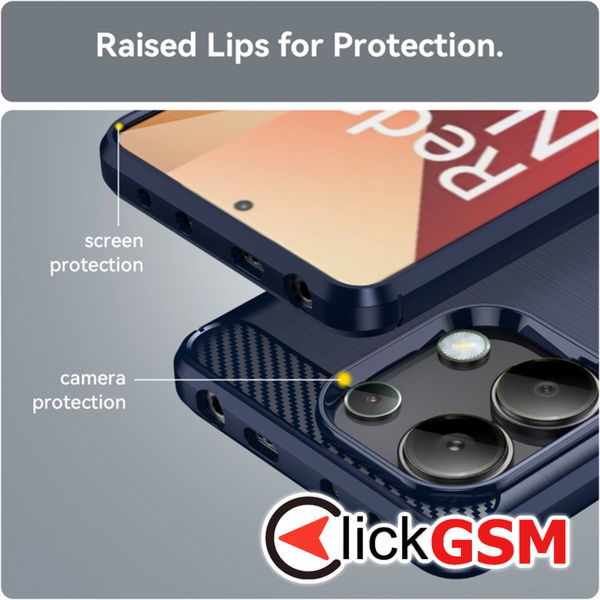 Techsuit - Carbon Silicone - Xiaomi Redmi Note 13 4G - Blue