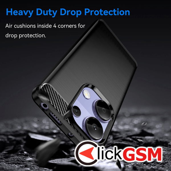 Techsuit - Carbon Silicone - Xiaomi Redmi Note 13 Pro 4G / Poco M6 Pro 4G - Blue