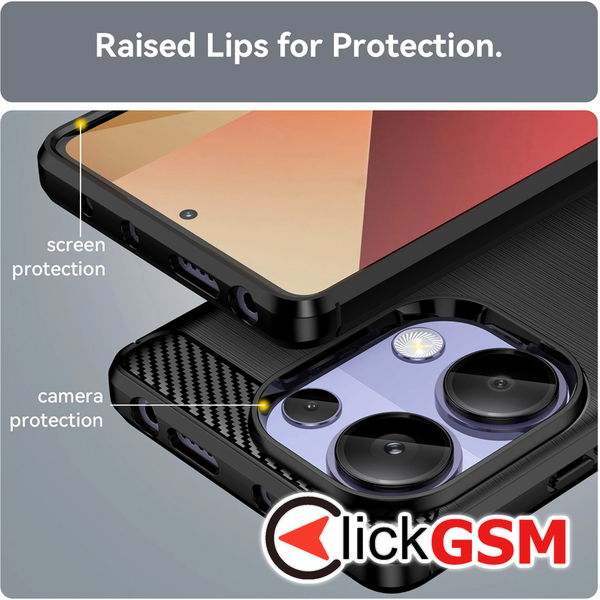 Techsuit - Carbon Silicone - Xiaomi Redmi Note 13 Pro 4G / Poco M6 Pro 4G - Blue