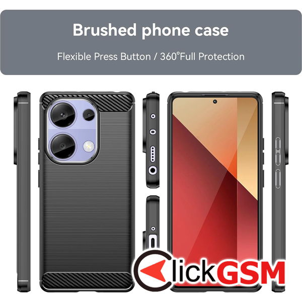 Techsuit - Carbon Silicone - Xiaomi Redmi Note 13 Pro 4G / Poco M6 Pro 4G - Blue