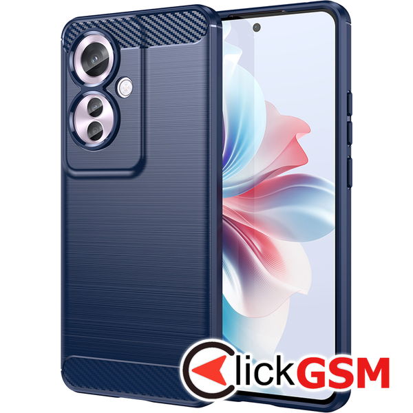 Techsuit - Carbon Silicone - Oppo Reno11 F - Blue