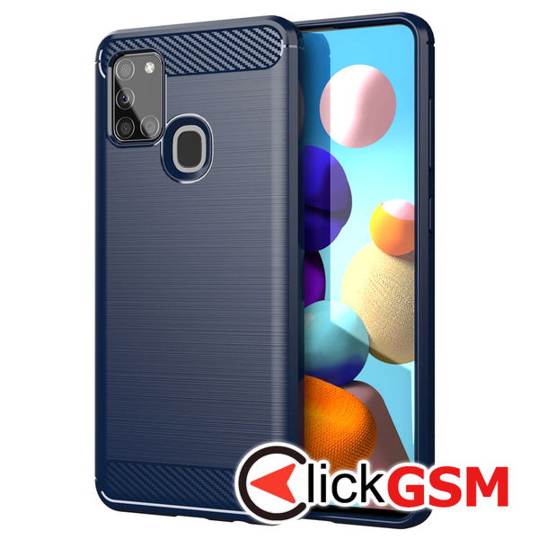 Techsuit - Carbon Silicone - Samsung Galaxy A21s - Blue