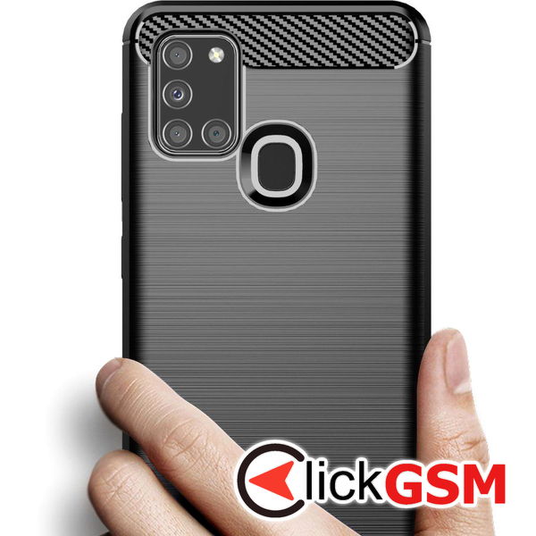 Techsuit - Carbon Silicone - Samsung Galaxy A21s - Blue