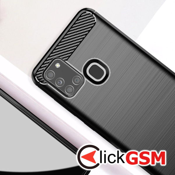 Techsuit - Carbon Silicone - Samsung Galaxy A21s - Blue