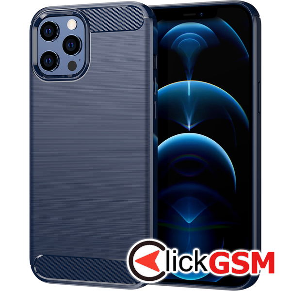 Techsuit - Carbon Silicone - iPhone 12 Pro Max - Blue