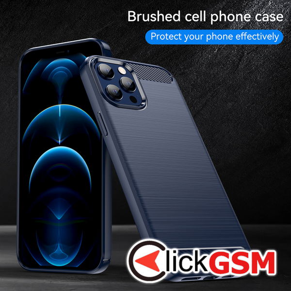 Techsuit - Carbon Silicone - iPhone 12 Pro Max - Blue