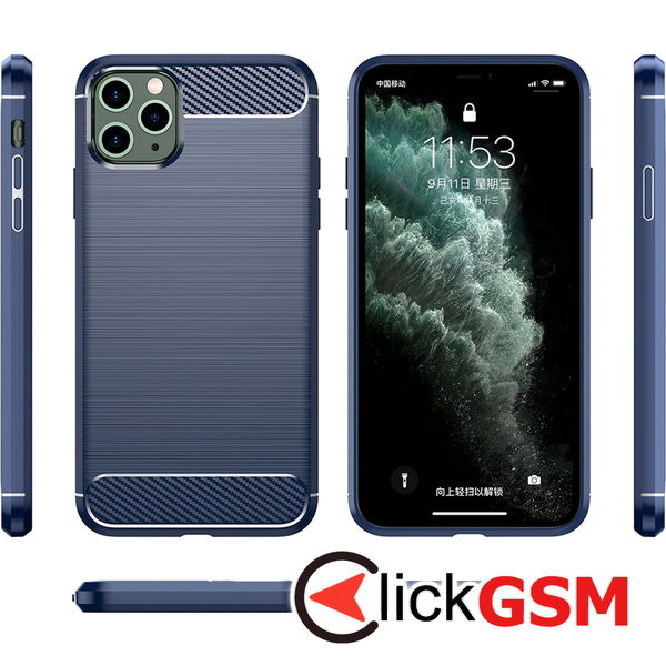 Techsuit - Carbon Silicone - iPhone 11 Pro - Blue