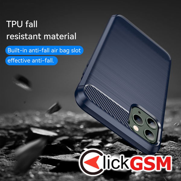 Techsuit - Carbon Silicone - iPhone 11 Pro Max - Blue