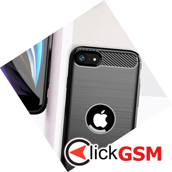 Techsuit - Carbon Silicone - iPhone SE 2, SE 2020 / iPhone SE 3, SE 2022 - Blue