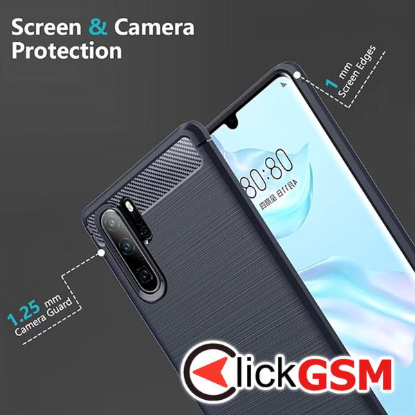 Techsuit - Carbon Silicone - Huawei P30 Pro / P30 Pro New Edition - Blue